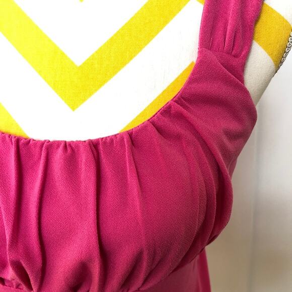 Vintage Y2K Pink Sleeveless Top Ruched Bodice Women Small Ann Taylor Shirt - Picture 5 of 8